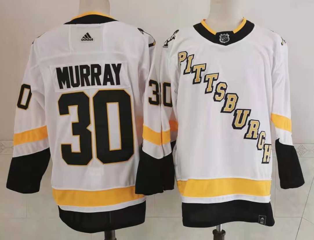 Men Pittsburgh Penguins 30 Murray White Authentic Stitched 2020 Adidias NHL Jersey